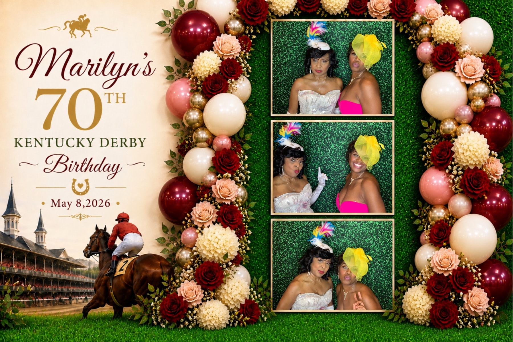 Marilyn's 70th Kentucky Derby Birthday photo collage