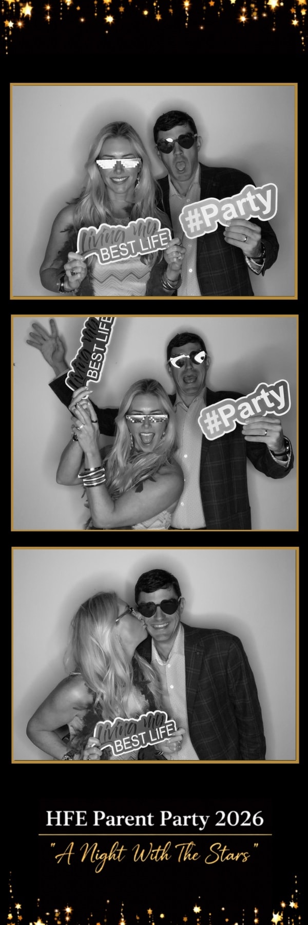 HFE Parent Party 2026 A Night With The Stars photo booth collage