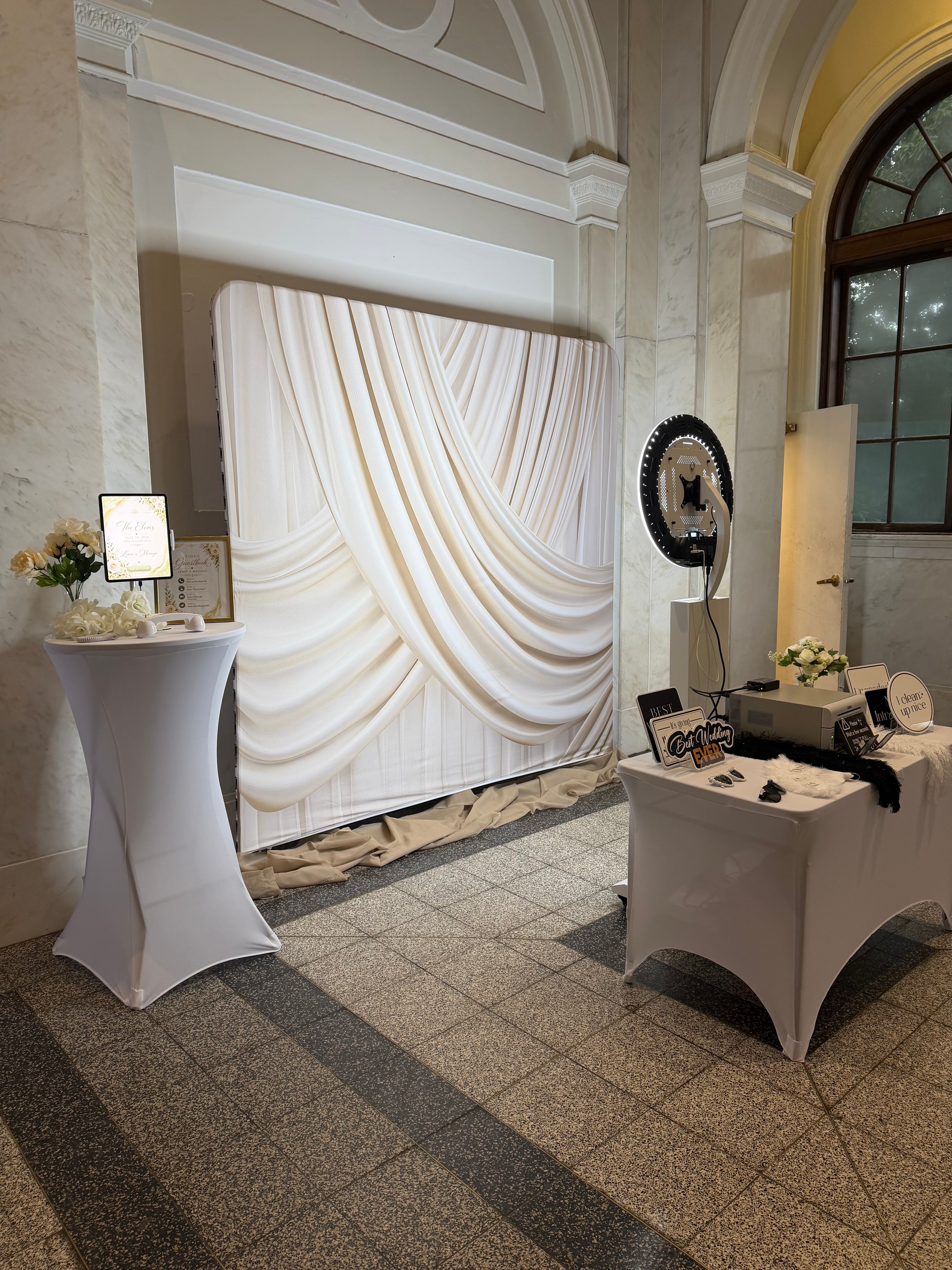 The Elems wedding 360 camera setup at elegant venue
